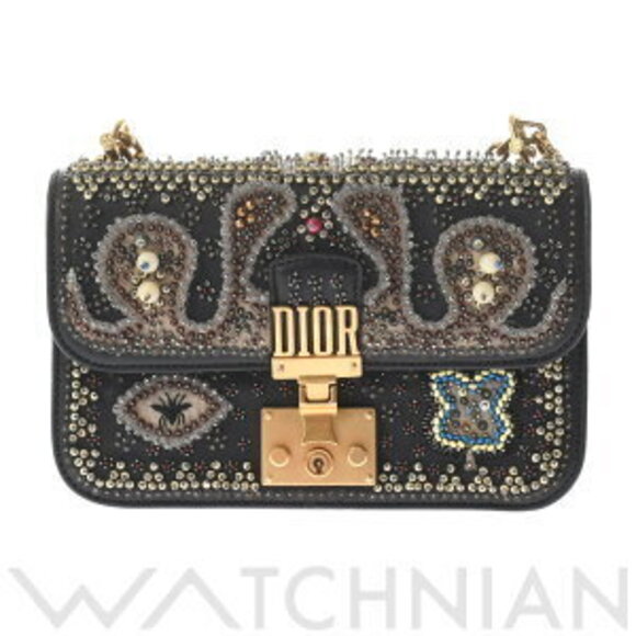 Dior Handbags - Dior Evolution Flap Chain Shoulder Bag Black Multicolor Leather Beads